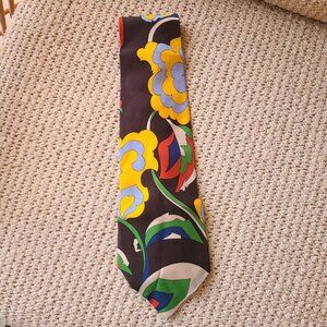 Glenn Laiken Alandales Vintage 1970's Groovy Italian Wide Silk Tie